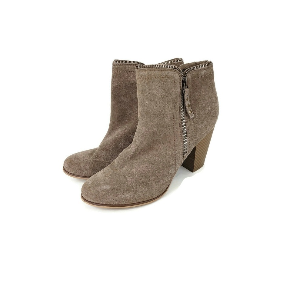 Limelight Womens Kendra Zip Up Ankle Bootie Shoes, Taupe, US 11